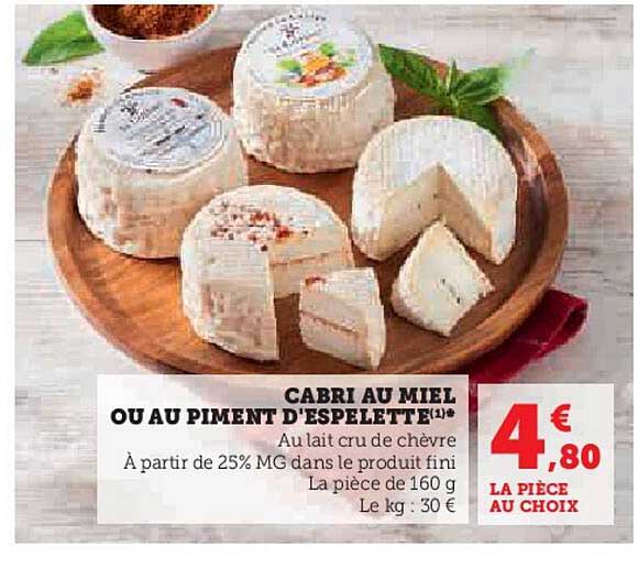 cabri au miel ou au piment d'espelette