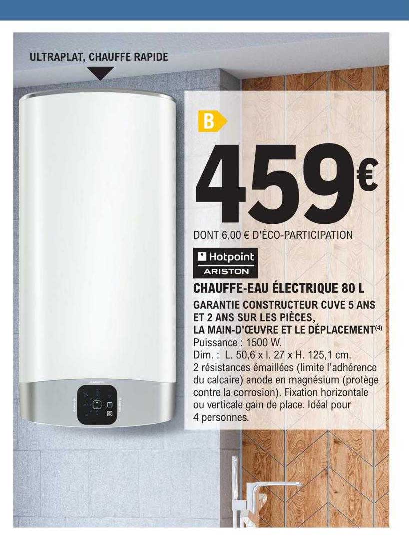 chauffe-eau électrique 80l hotpoint ariston
