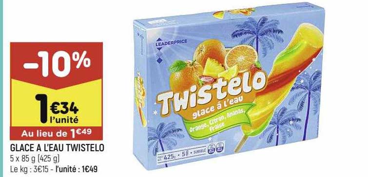 glace à l'eau twistelo