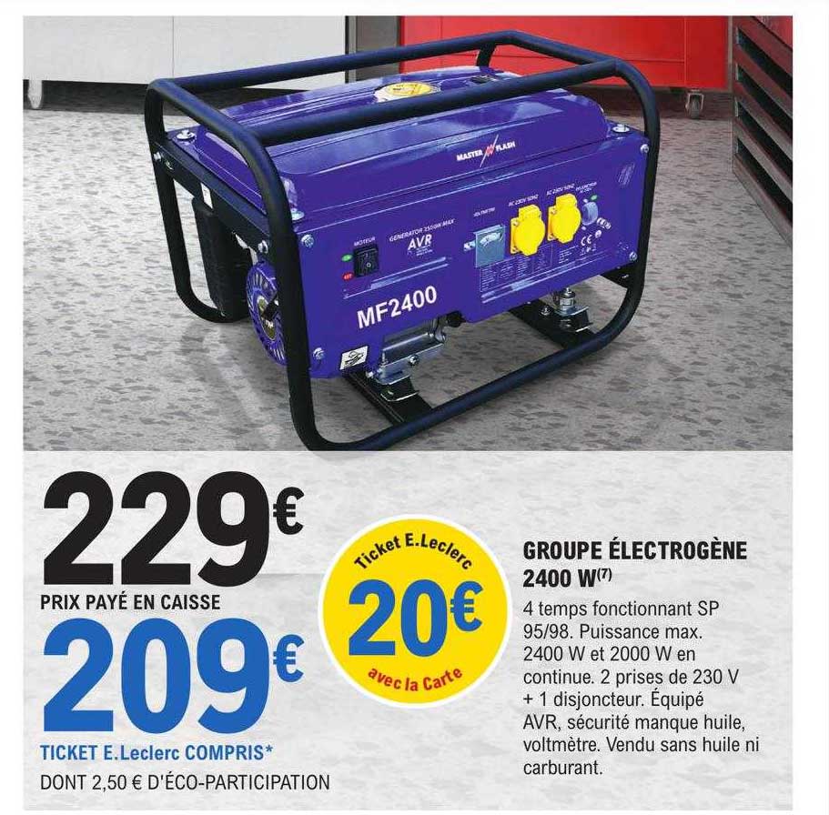 groupe électrogène 2400w