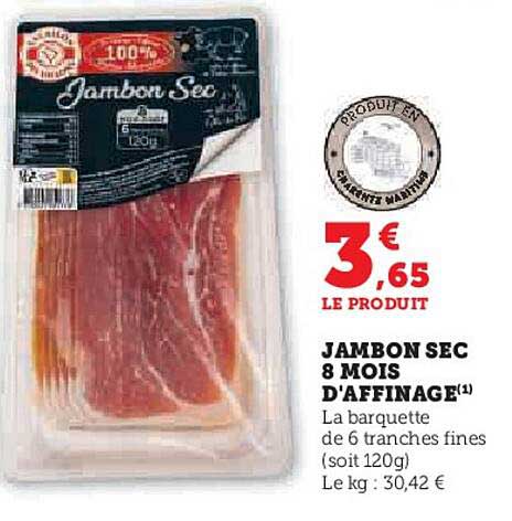 Jambon Sec 8 Mois D'affinage