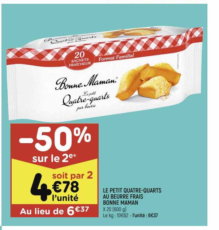 le petit quatre-quarts au beurre frais bonne maman