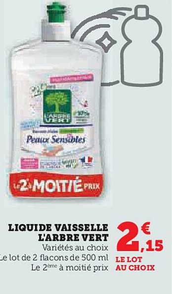 liquide vaisselle l'arbre vert