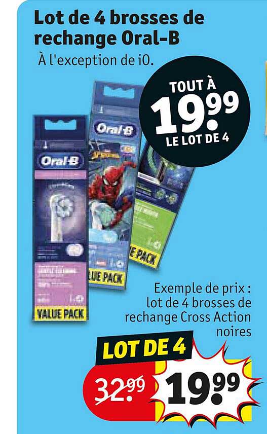 lot de 4 brosses de rechange oral-b