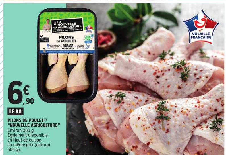 pilons de poulet "nouvelle agriculture"