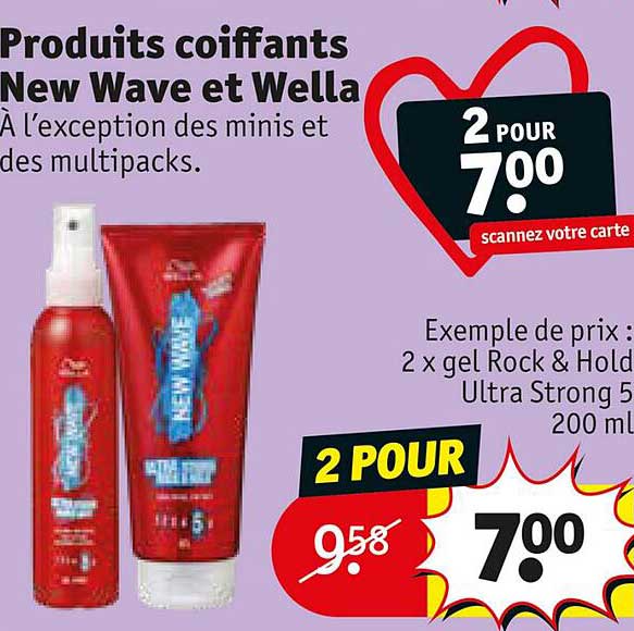 produits coiffants new wave et wella