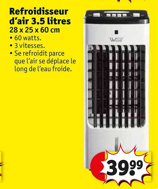 refroidisseur d'air 3.5 litres watshome