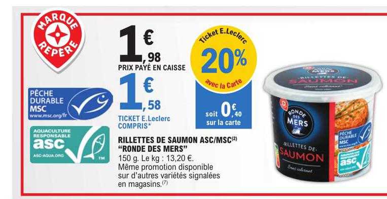 rillettes de saumon asc/msc "ronde des mers"