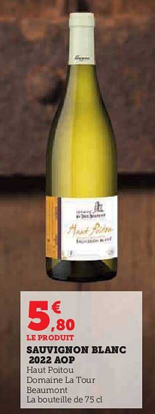 Sauvignon Blanc 2022 Aop Haut Poitou