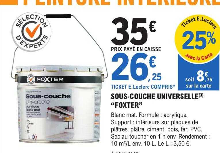 Sous-couche Universelle "foxter"