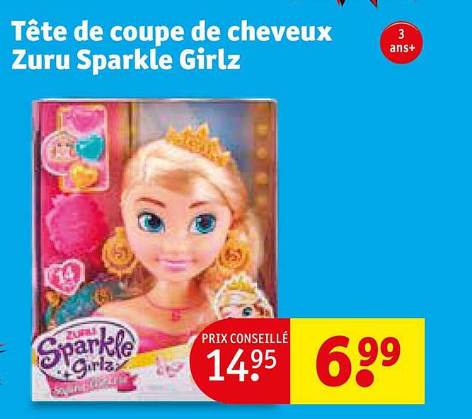 tête de coupe de cheveux zuru sparkle girlz