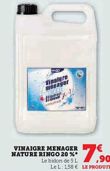 Vinaigre Ménager Nature Ringo 20%
