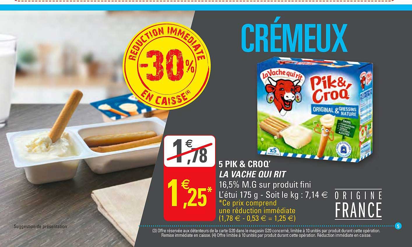 5 Pik & Croq La Vache Qui Rit -30% Réduction Immédiate