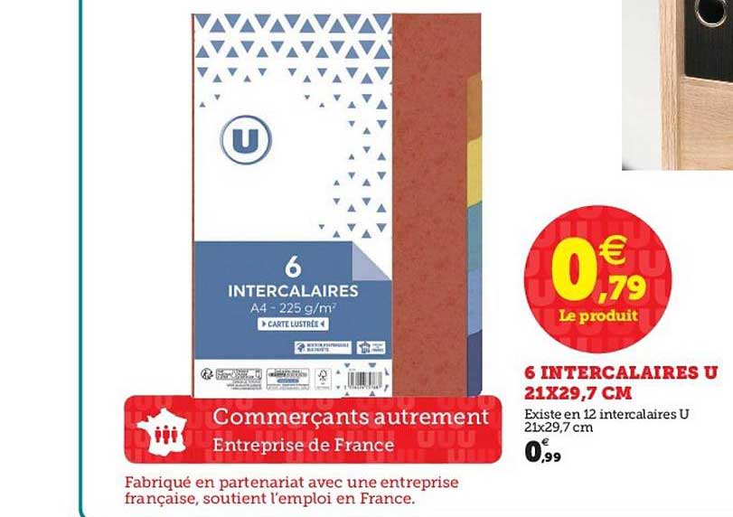 6 intercalaires u 21x29,7cm