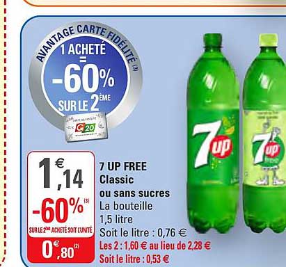 7 Up Free  -60% Sur Le 2e