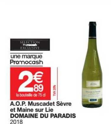 a.o.p. muscadet sèvre et maine sur lie domaine du paradis