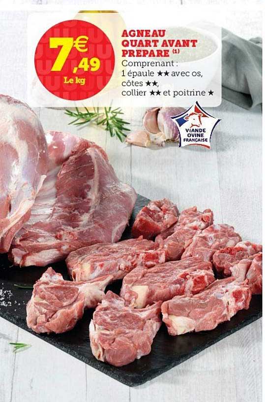 Agneau Quart Avant Préparé Viande Ovine Française