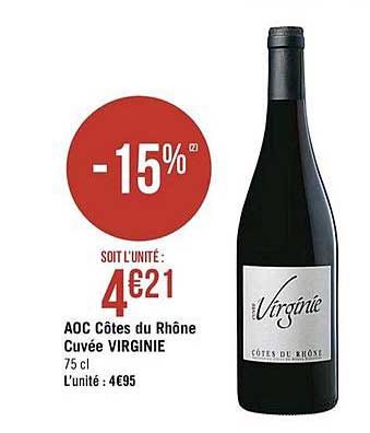 aoc côtes du rhône cuvée virginie