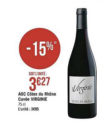 aoc côtes du rhône cuvée virginie
