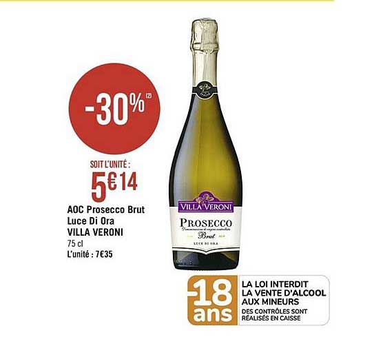 aoc prosecco brut luce di ora villa veroni