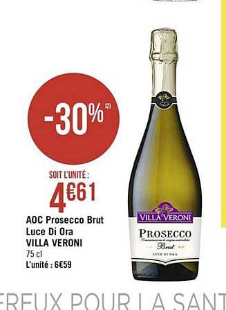 aoc prosecco brut luce di ora villa veroni