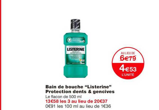 Bain De Bouche Listerine Protection Dents & Gencives