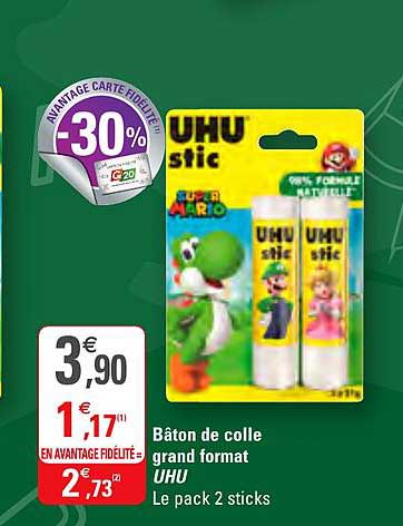 bâton de colle grand format uhu