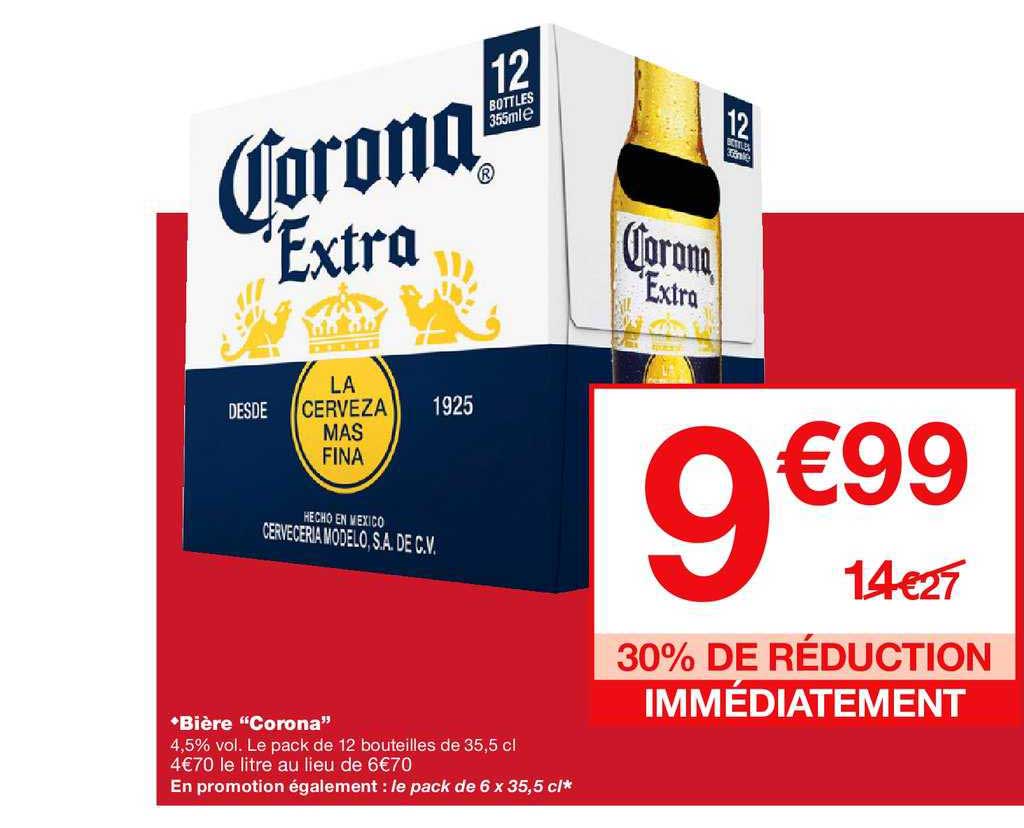 bière corona 30% de réduction immédiatement
