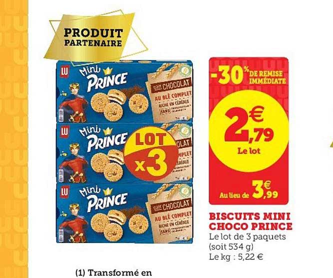 Biscuits Mini Choco Prince -30% De Remise Immédiate