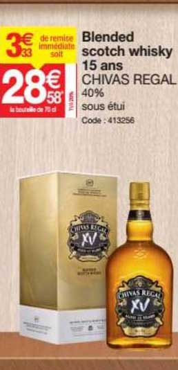 blended scotch whisky 15 ans chivas regal