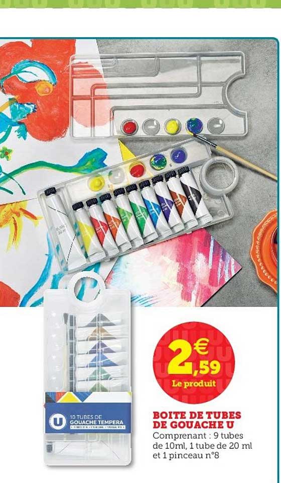 Boite De Tubes De Gouache U
