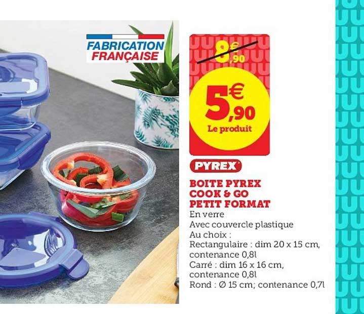 boîte pyrex cook and go petit format pyrex