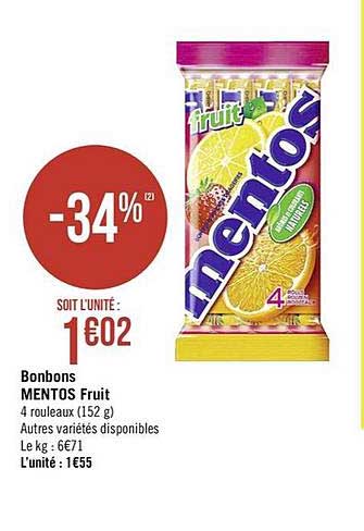 Bonbons Mentos Fruit