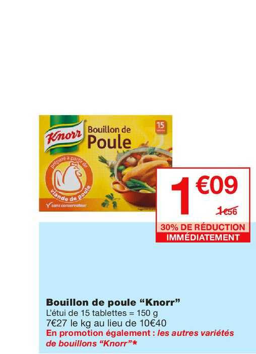 Bouillon De Poule Knorr  30% De Réduction Immédiatement