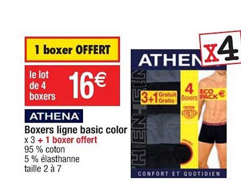 Boxers Ligne Basic Color Athena