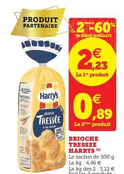 Brioche Tressée Harrys Le 2e à -60%