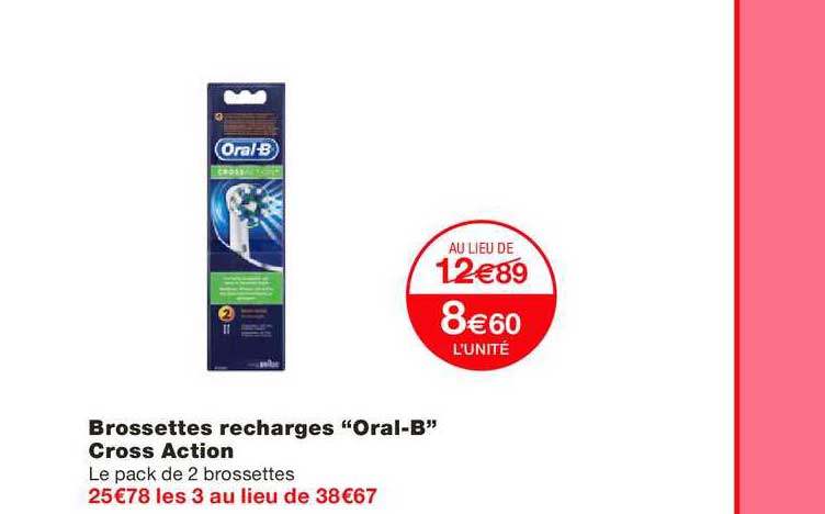 brossettes recharges oral b cross action