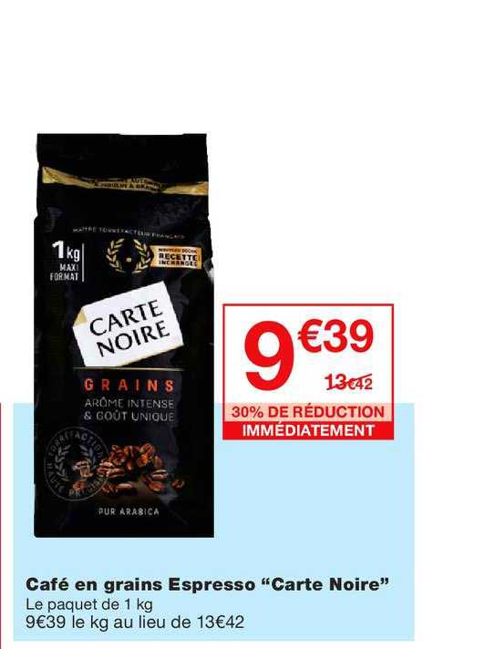 café en grains espresso carte noire 30% de réduction immédiatement