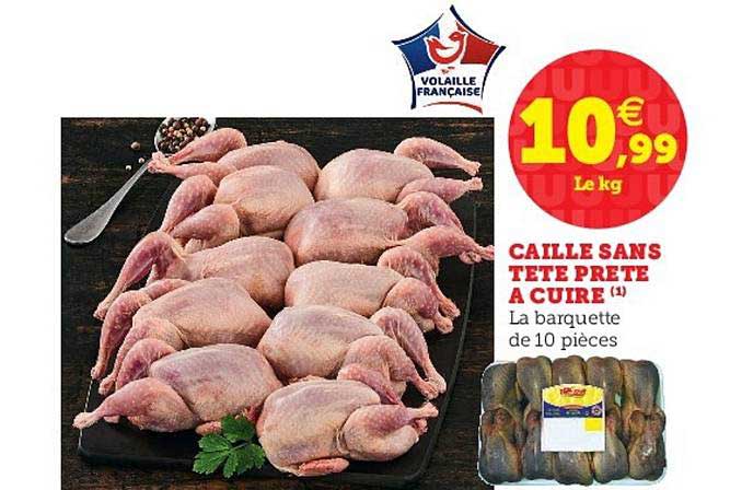 caille sans tête prête à cuire volaille française