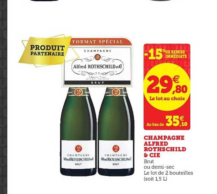 champagne alfred rothshild and cie -15% de remise immédiate