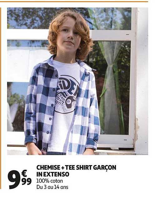 chemise + tee shirt garçon in extenso