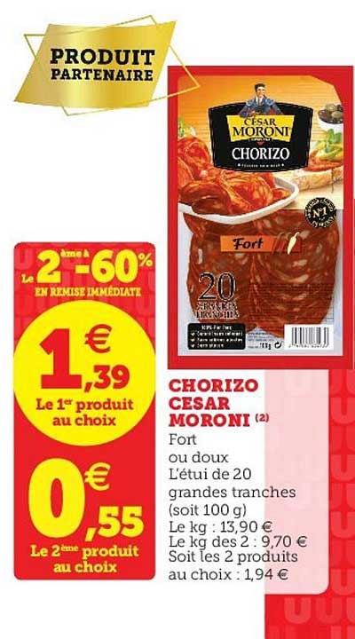 Chorizo César Moroni Le 2e à -60%