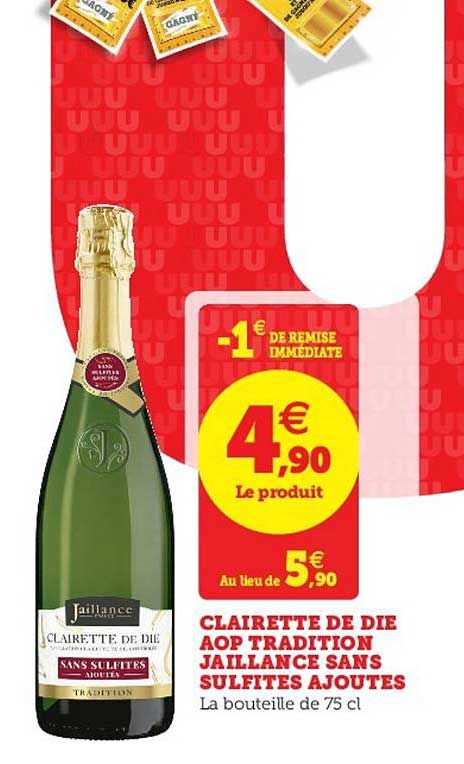 clairette de die aop tradition jaillance sans sulfites ajoutés