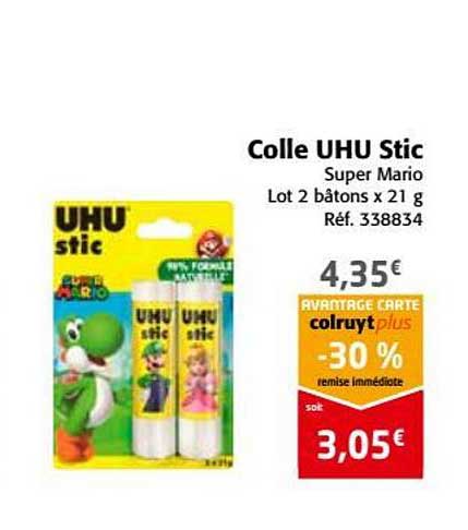 Colle Uhu Stic Lot De 2  -30% Remise Immédiate