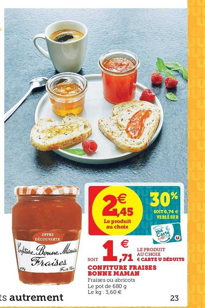 confiture fraises bonne maman