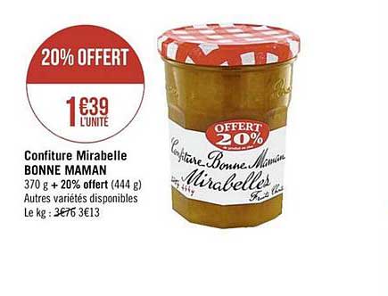 confiture mirabelle bonne maman