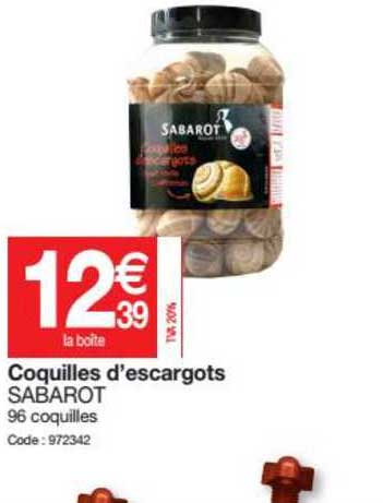 coquilles d'escargots sabarot