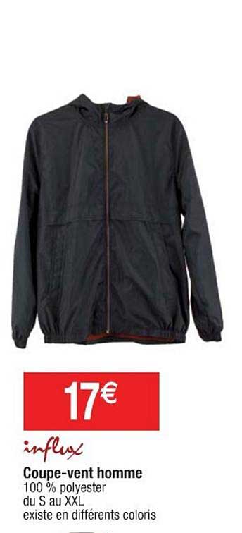 coupe vent homme influx