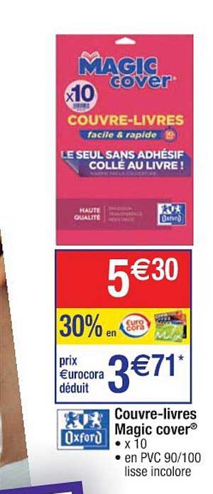 couvre livres magic cover oxford