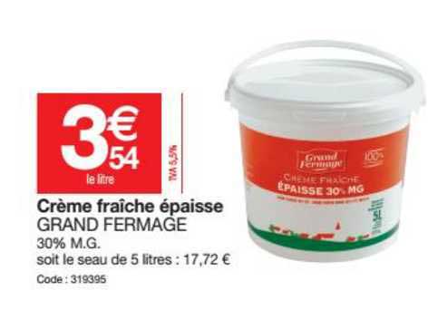 crème fraîche épaisse grand fermage